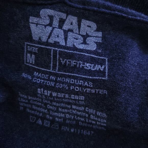 New Star Wars Tee Medium Men Short Sleeve Gray Darth Vadar Color Bar - Picture 4 of 4